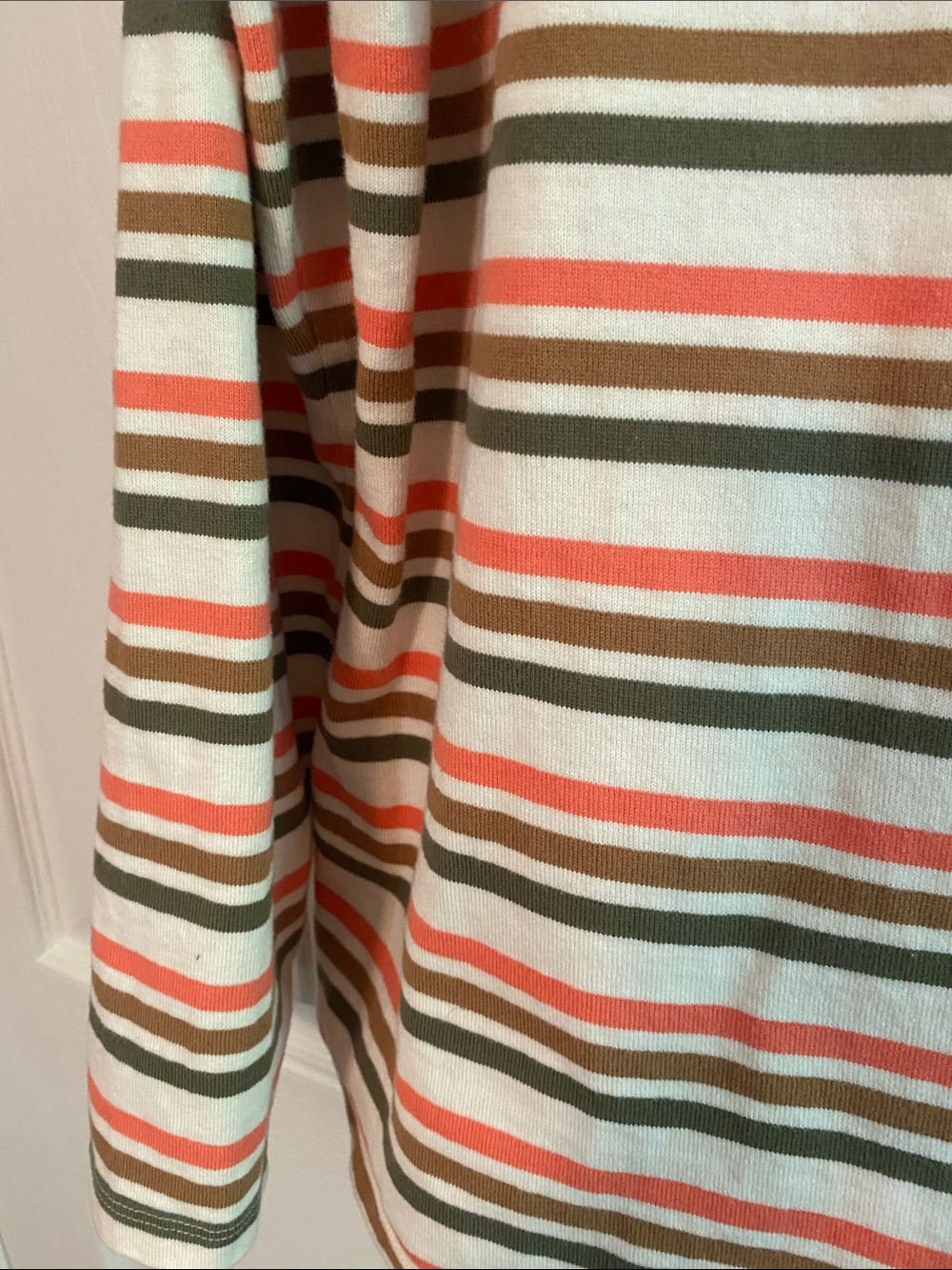 Talbots Authentic XL Striped Long Sleeve Tee Heavy Premium 💯 Cotton Fall Winter - Picture 8 of 12